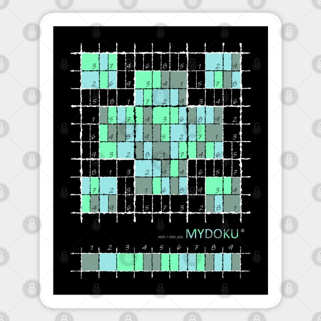 Mydoku_W001_V001_006_F&B: Sudoku, Sudoku coloring, logic, logic puzzle, holiday puzzle, fun, away from screen Sticker by Mydoku